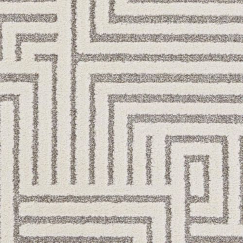 Tapis Chambre 80 X 150 Cm Beige Et Gris, Motif Géométrique, Manipu, Pliable