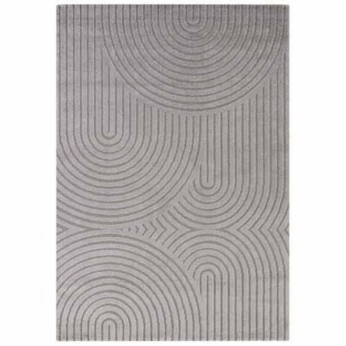 Tapis Salon 200 X 290 Cm, Gris, Motif Géométrique, Structure Relief Et Design Original, Panglao