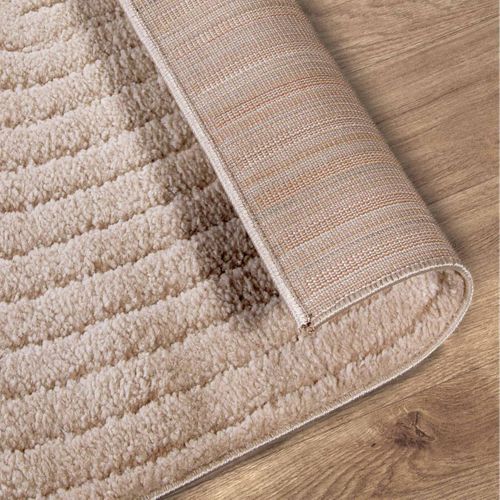 Tapis Salon 160 X 235 Cm, Beige, Marron, Motif Géométrique En Relief, Design Graphique