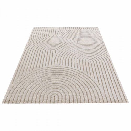 Tapis Salon 160x235cm Polyester Gris Clair Panglao