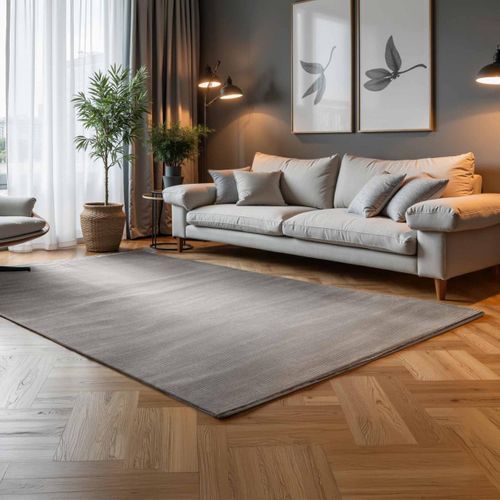 Tapis Couloir 80 X 240 Cm, Beige, Motif Faux Uni, Poils Ras Confortable, Dolomite Élégant Et Durable