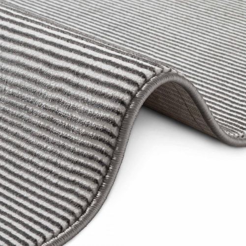 Tapis Chambre 120 X 170 Cm, Motif Faux Uni, Texture Poils Ras, Gris, Dolomite, Confort Pliable