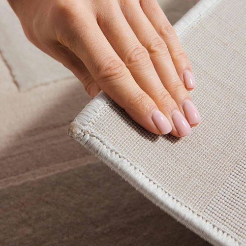 Tapis Salon 200 X 280 Cm, Beige, Motif Géométrique, Relief, Onyx, Look Chaleureux