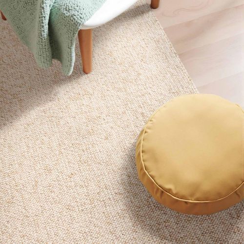 Tapis Chambre 120 X 170 Cm, Motif Faux Uni, Beige, Design Épuré Et Confortable Roccco