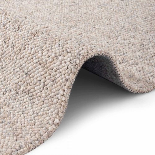 Tapis Chambre 80 X 150 Cm, Motif Faux Uni, Beige Et Gris, Design Épuré Et Original, Roccco