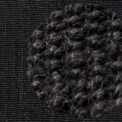 Tapis Entrée, 60 X 90 Cm, Noir, Composition Jute Noble, Motif Uni, Jute J, Aspect Authentique