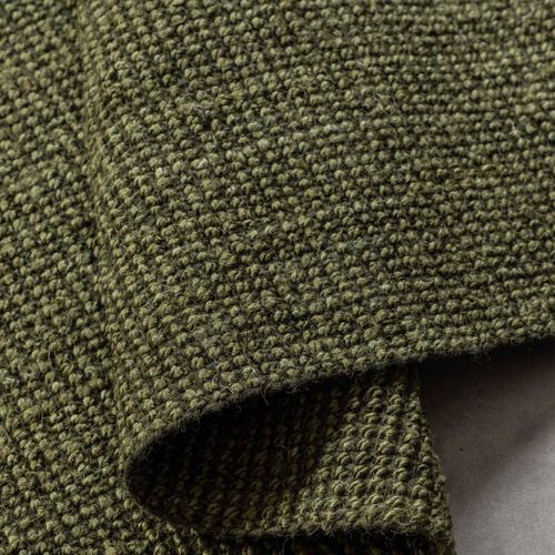 Tapis Salon 160 X 230 Cm, Uni Vert, Jute Tissé à La Main, Jute J Authentique Et Chaleureux