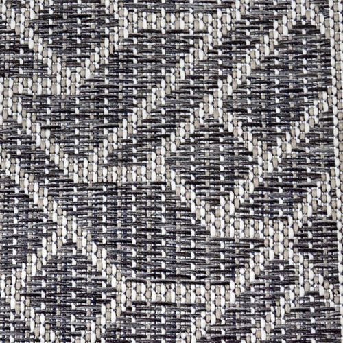 Tapis Exterieur 115 X 170 Cm, Gris, Beige, Motif Géométrique Kilim, Erus, Structure Robuste