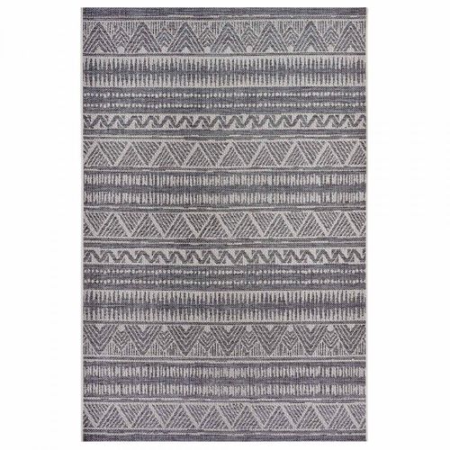Tapis Exterieur 190 X 290 Cm Beige, Gris, Motif Ethnique Kilim, Loto, Idéal Terrasse