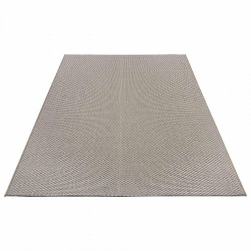 Tapis Exterieur 63 X 120 Cm Beige, Marron, Kilim Géométrique Authentique, Pure, Idéal Extérieur