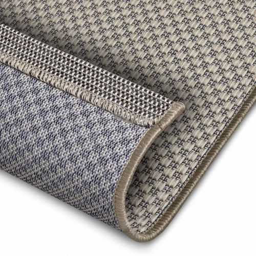 Tapis Exterieur 190 X 290 Cm Beige, Marron Géométrique Kilim, Idéal Terrasse, Pure