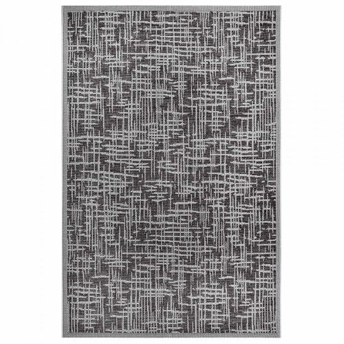 Tapis Exterieur 190 X 290 Cm Marron, Kilim Géométrique, Design Authentique, Entretien Facile, Telu