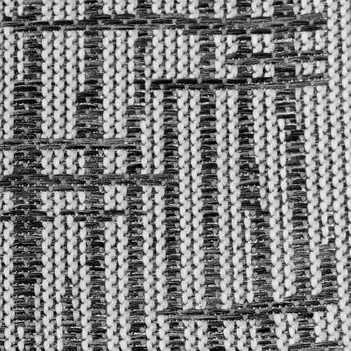 Tapis Exterieur 155 X 235 Cm, Géométrique, Gris Et Blanc, Kilim Authentique, Telu, Idéal Extérieur