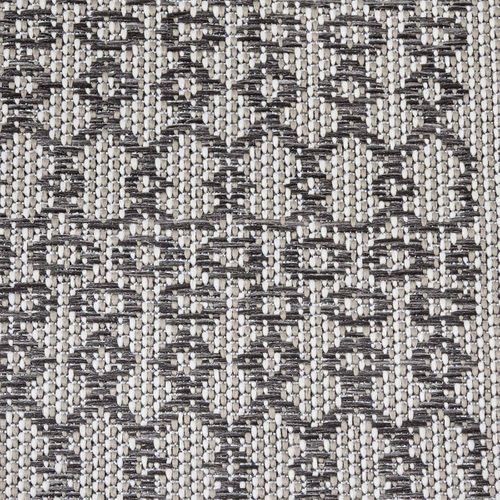 Tapis Exterieur 155 X 235 Cm Beige, Gris, Kilim Géométrique, Vanti, Idéal Terrasse