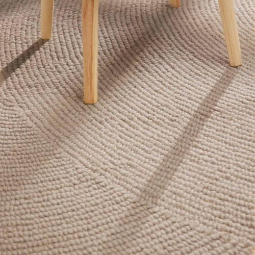 Tapis Chambre 80 X 150 Cm, Beige, Laine Tissée à Main, Motif Géométrique, Eleni, Chaleur Authentique