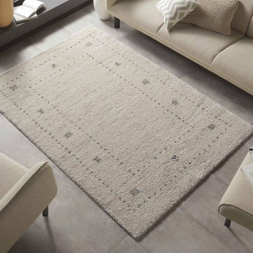 Tapis Berbère 80 X 150 Cm, Beige, Bleu, Rouge, Motif Simple, Shaggy Confortable, Teo