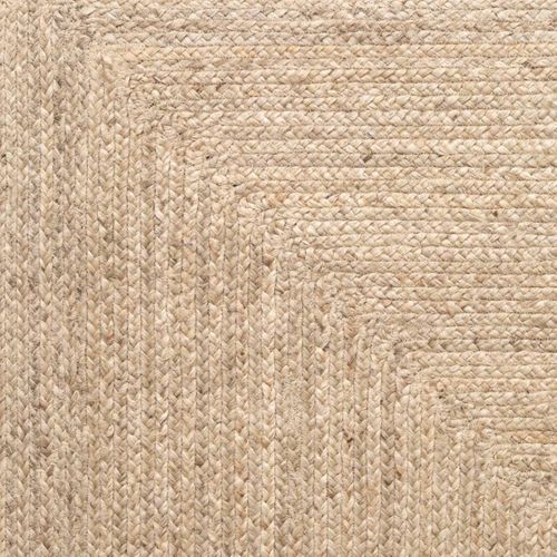 Tapis Chambre 80 X 150 Cm, Beige, Jute Tissé à La Main, Motif Simple, Originalité Artisanale, Jute L
