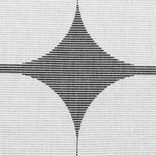 Tapis Exterieur 160 X 160-cm, Blanc, Noir, Forme Ronde Élégante, Géométrique Kilim, Sventi