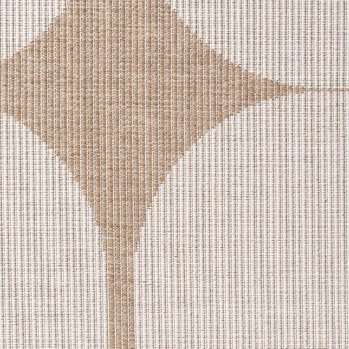 Tapis Exterieur 160 X 160-cm, Beige, Marron, Forme Rond, Kilim Géométrique, Idéal Terrasse