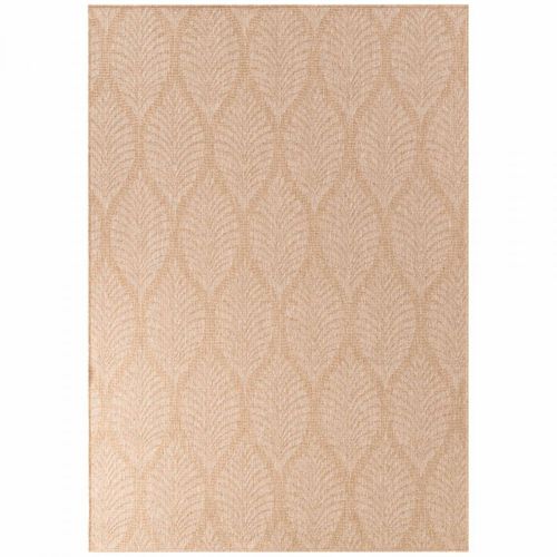 Tapis Exterieur 120 X 170 Cm Beige, Kilim Nature Floral, Structure Plate Authentique, Dinav
