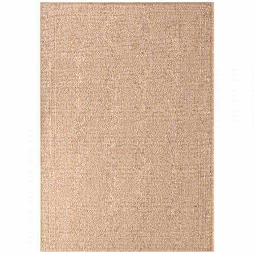 Tapis Exterieur 80 X 250 Cm Beige Kilim Motif Traditionnel, Design Authentique, Bolda Durable