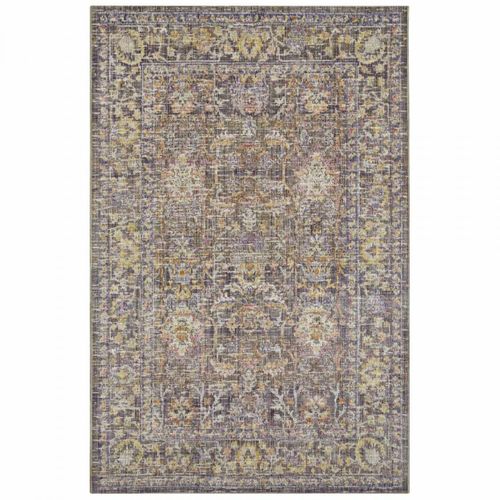 Tapis Exterieur 200 X 280 Cm, Kilim Oriental, Gris, Beige, Rose, Luxora, Facile D'entretien