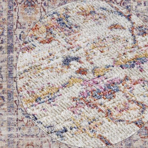 Tapis Exterieur 120 X 170 Cm, Beige, Bleu, Orange, Kilim Oriental, Authentique Et Résistant, Luxora