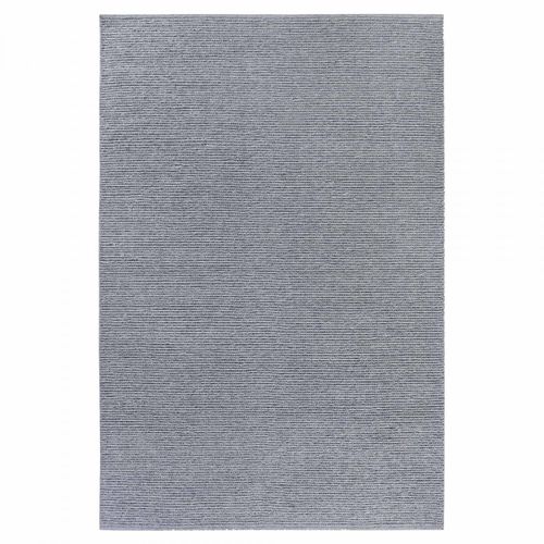 Tapis Kilim 60 X 90 Cm, Bleu, Gris, Laine Noble Tissée à La Main, Motif Faux Uni, Francois