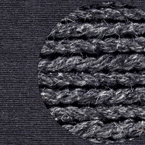 Tapis Kilim 60 X 90 Cm, Gris, Laine Tissé à La Main, Motif Faux Uni, Francois