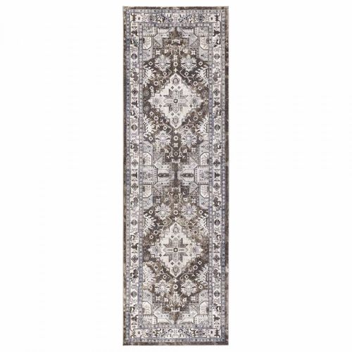 Tapis Salon 120x170cm Marron, Crème Henry