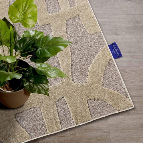 Tapis Kilim 200 X 290 Cm Beige, Marron, Motif Géométrique Authentique Et Original, Therese