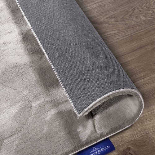 Tapis Salon 200 X 290 Cm, Motif Faux Uni, Rose, Beige, Structure Dense, Poils Ras, Entretien Facile