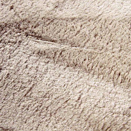 Tapis Rond 160x160 Cm Rond Polyester Gris Clair Leon