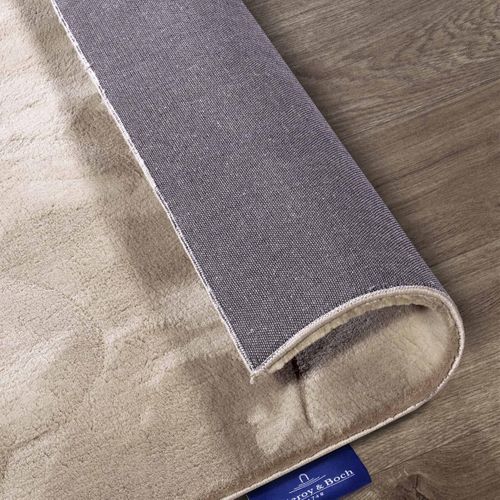 Tapis Rond 160x160 Cm Rond Polyester Gris Clair Leon