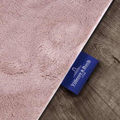 Tapis Chambre 80 X 150 Cm, Rose, Beige, Faux Uni Poils Ras, Design Épuré, Leon