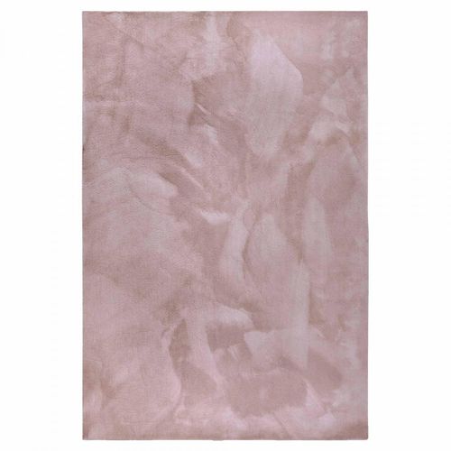 Tapis Chambre 120 X 170 Cm, Rose, Beige, Motif Faux Uni, Poils Ras, Pliable, Leon, Design Épuré