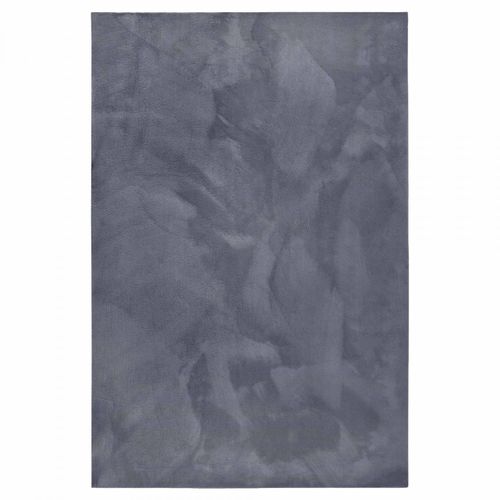 Tapis Chambre 120 X 170 Cm, Bleu, Gris, Uni, Poils Ras, Tissé Solide, Confortable, Leon