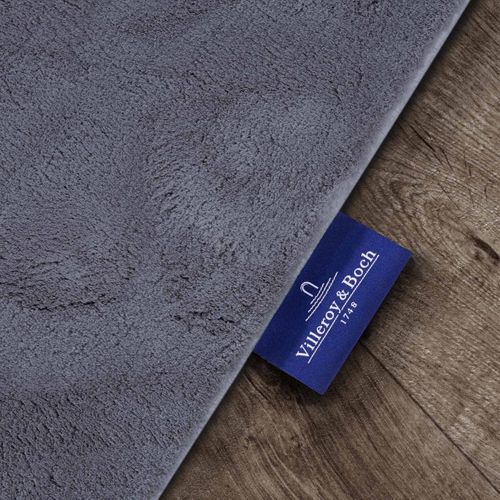 Tapis Chambre 120 X 170 Cm, Bleu, Gris, Uni, Poils Ras, Tissé Solide, Confortable, Leon