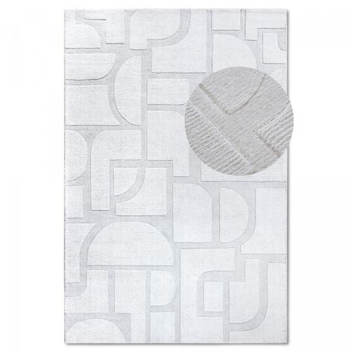 Tapis Salon 80x150cm Laine Ecru Alexis