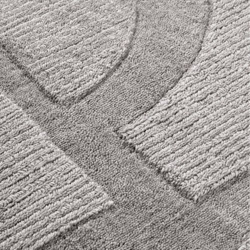 Tapis Salon 190x280cm Laine Gris Alexis