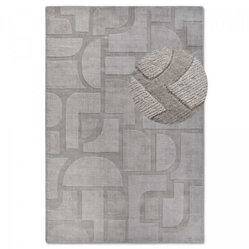 Tapis Salon 190x280cm Laine Gris Alexis