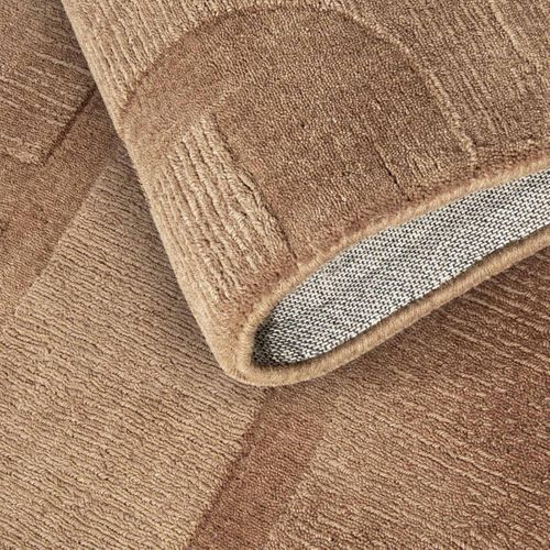 Tapis Chambre 80 X 150 Cm, Beige Élégant, Laine Tissée Main, Motif Géométrique Authentique, Alexis