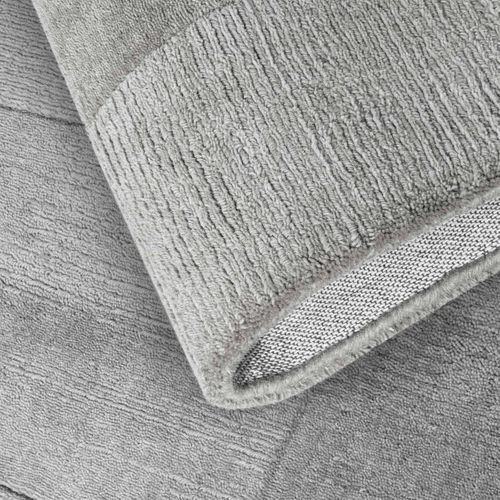 Tapis Salon 80x250cm Laine Gris Charlotte