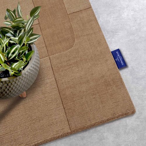 Tapis Salon 80x150cm Laine Marron Charlotte