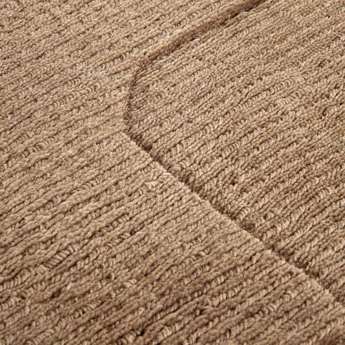 Tapis Salon 120x170cm Laine Marron Charlotte