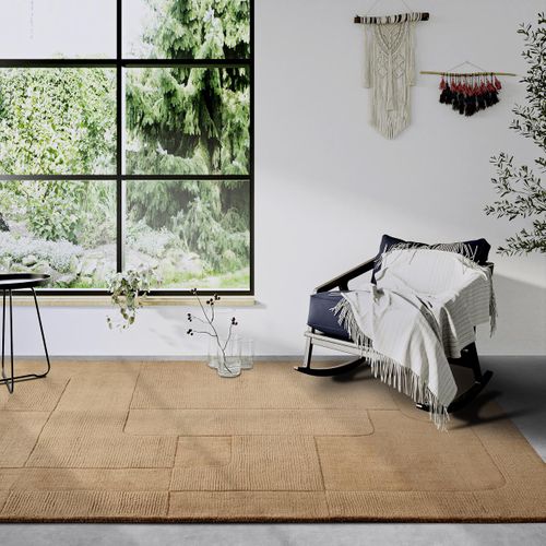 Tapis Salon 160x230cm Laine Marron Charlotte