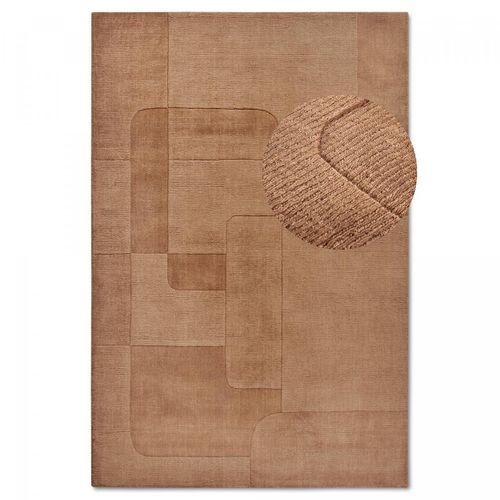 Tapis Salon 160x230cm Laine Marron Charlotte