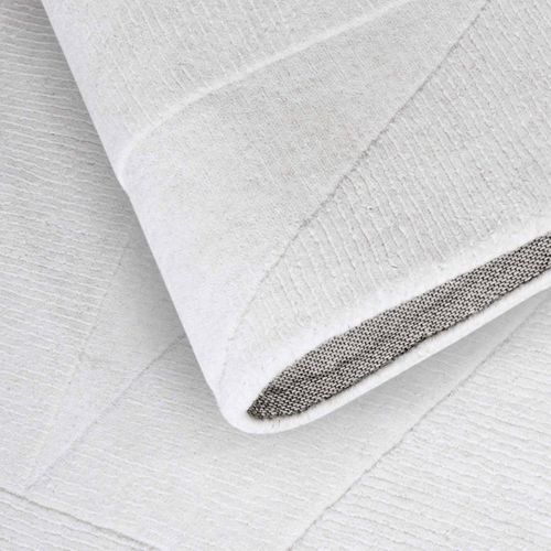 Tapis Chambre 80 X 150 Cm, Laine Tissée Main, Géométrique, Structure Relief Et Design Chaleureux