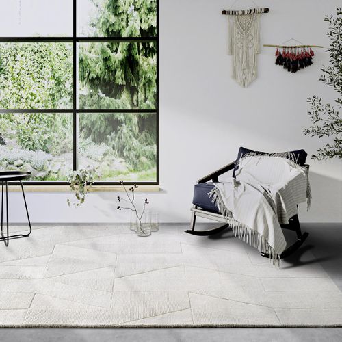 Tapis Chambre 120 X 170 Cm, Motif Géométrique, Laine Noble, Confort Et Chaleur, Style Authentique