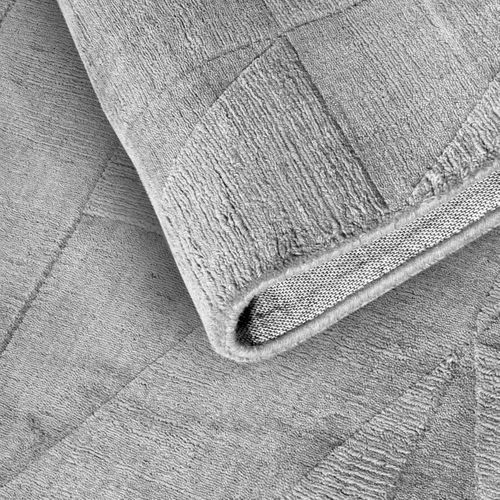 Tapis Salon 160 X 230 Cm, Gris, Beige, Laine Tissée Main, Motif Géométrique Relief, Élégant